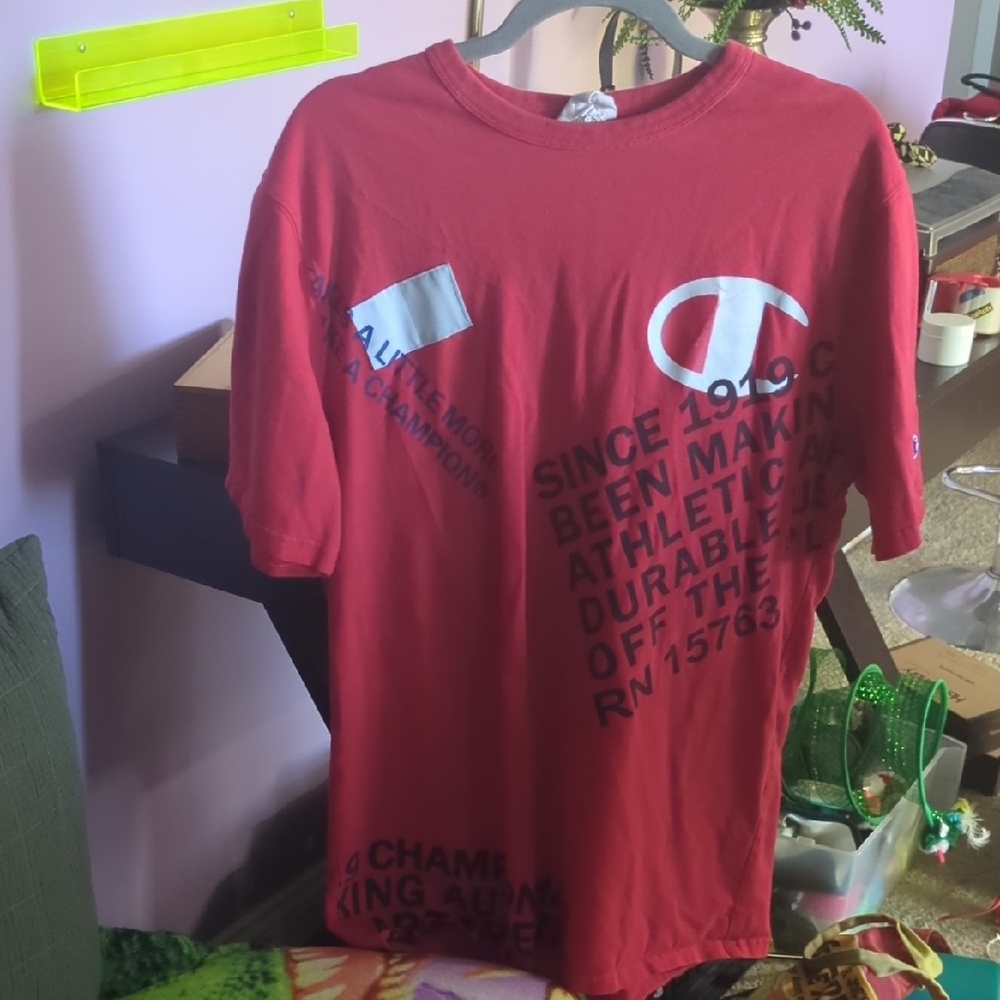 Champion Red Graphic Tee